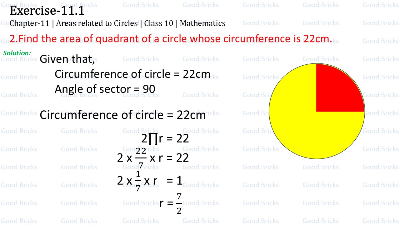 Chapter-11-Areas related to Circles-exercise11.1-2-p1