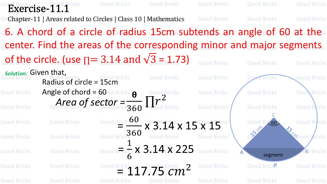 Chapter-11-Areas related to Circles-exercise11.1-6-p1