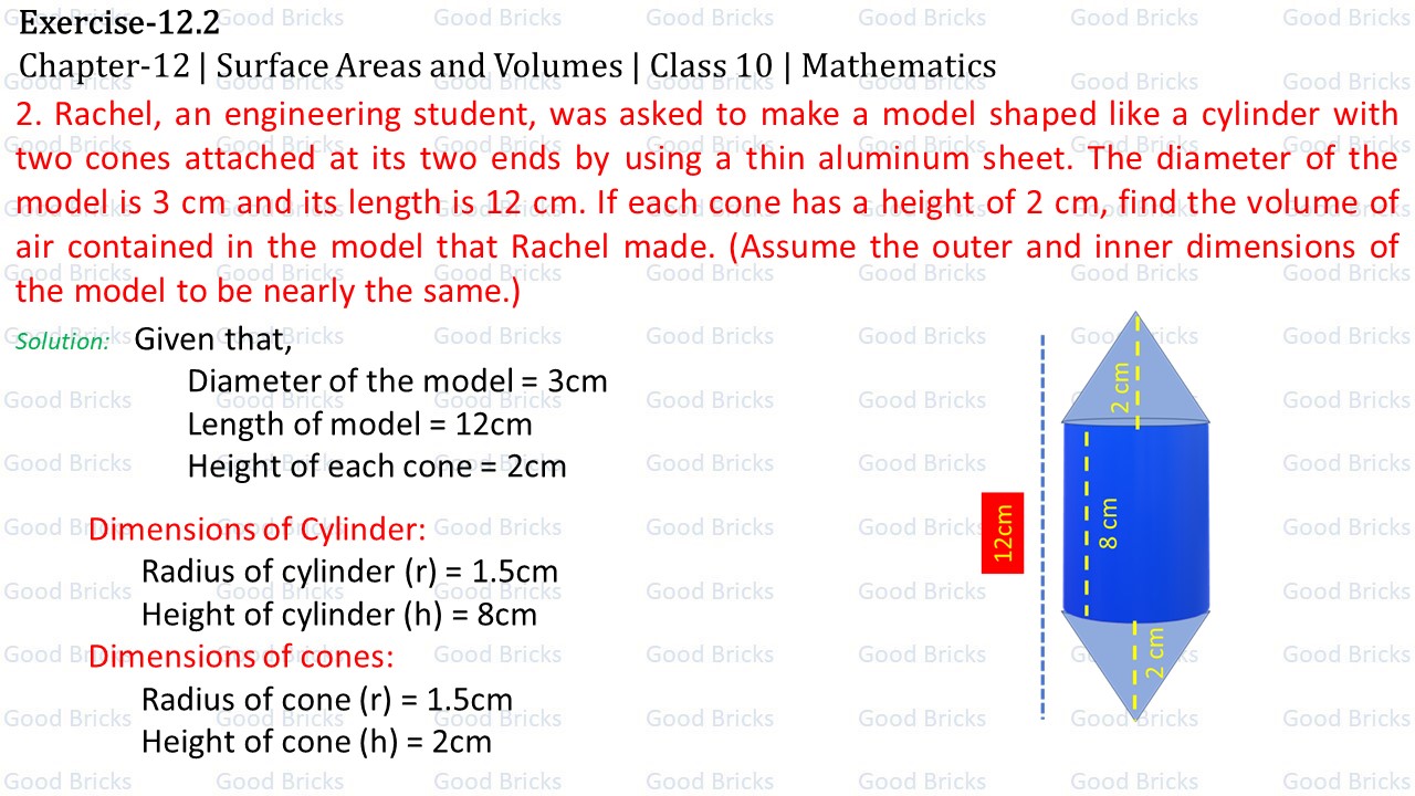 Chapter-12-Surface Areas and Volumes-exercise12.2-2-p1