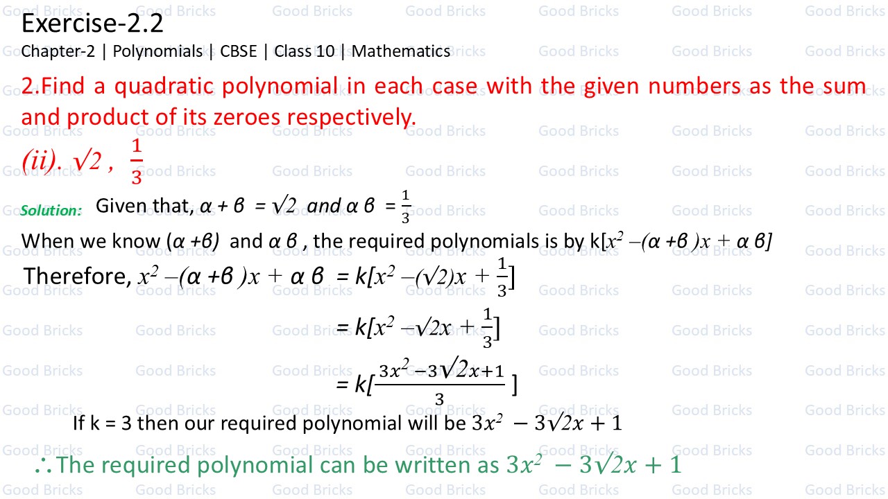 Chapter-2-Polynomials-exercise2.2-2(ii)