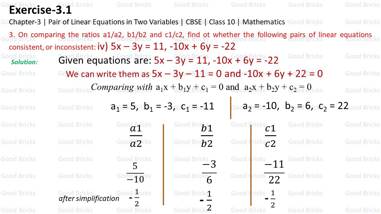 Chapter-3-Pair of Linear Equations in two variables-exercise3.1-3(iv)