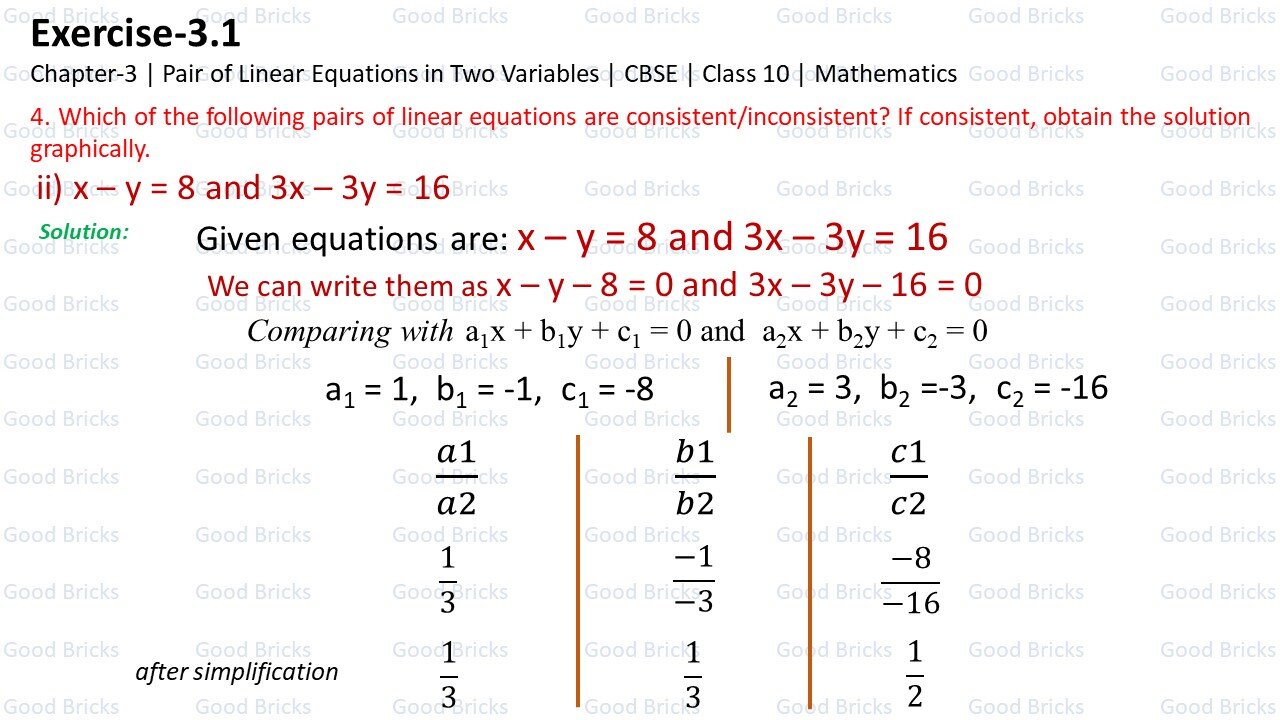 Chapter-3-Pair of Linear Equations in two variables-exercise3.1-4(ii)