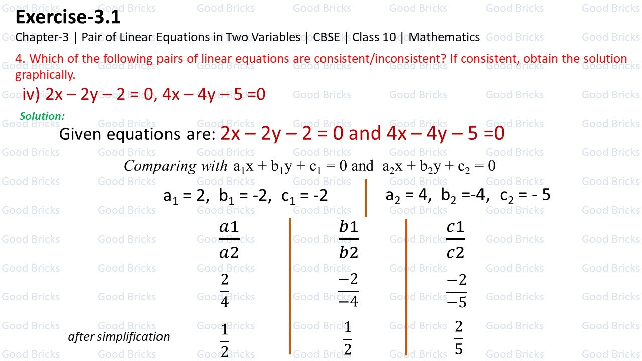 Chapter-3-Pair of Linear Equations in two variables-exercise3.1-4(iv)