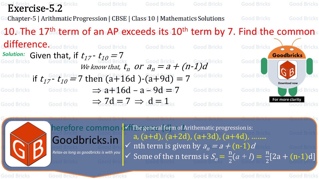 Chapter-5-Arithmatic Progression-exercise5.2-10