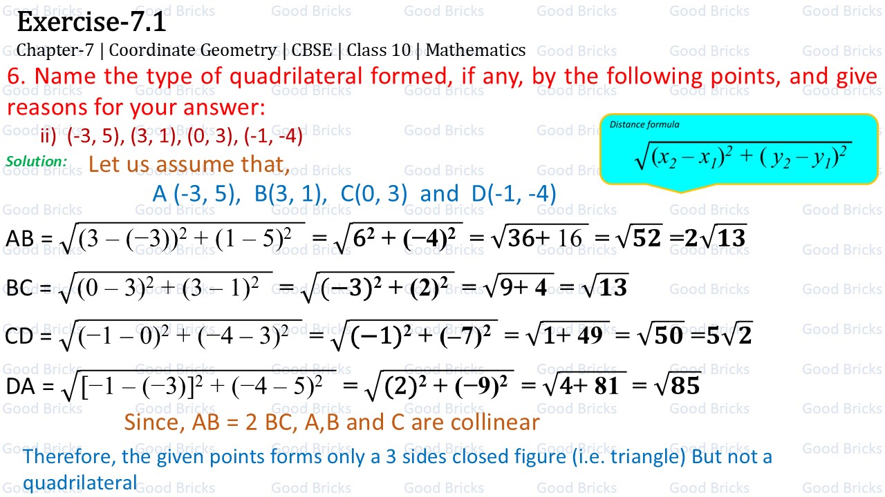 Chapter-7-Coordinate Geometry-exercise7.1-6(ii)