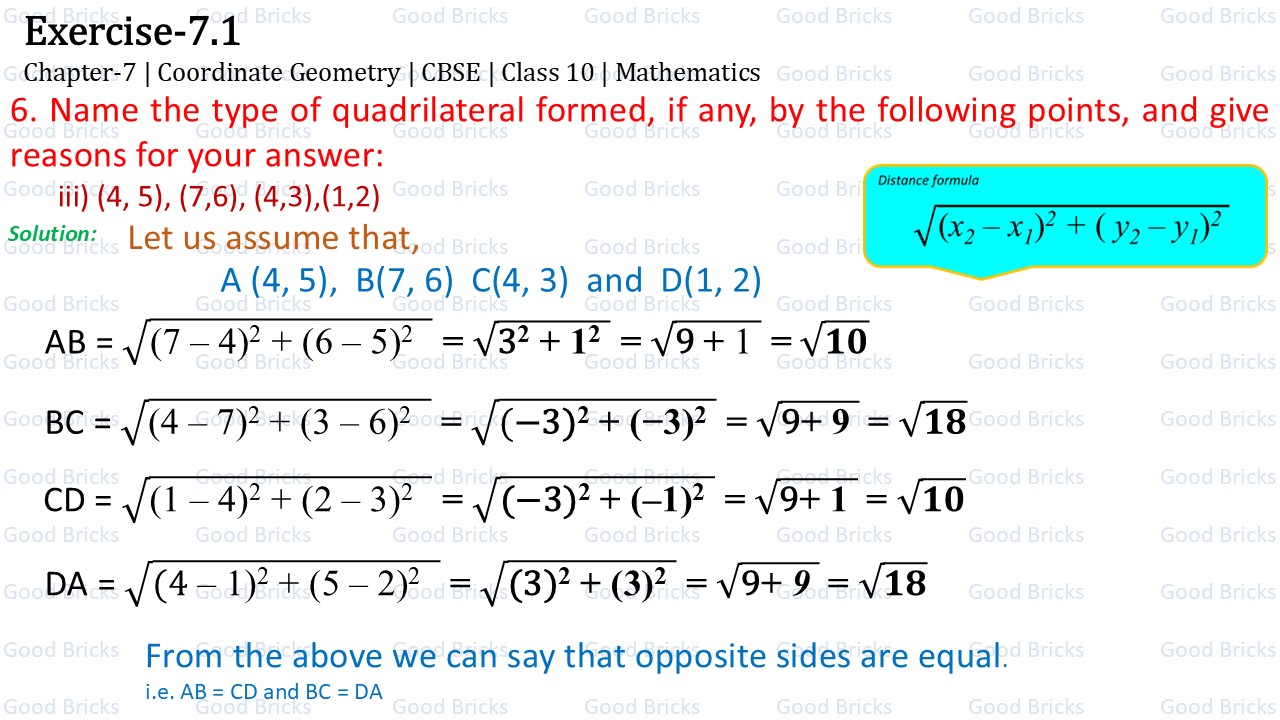 Chapter-7-Coordinate Geometry-exercise7.1-6(iii)-p1