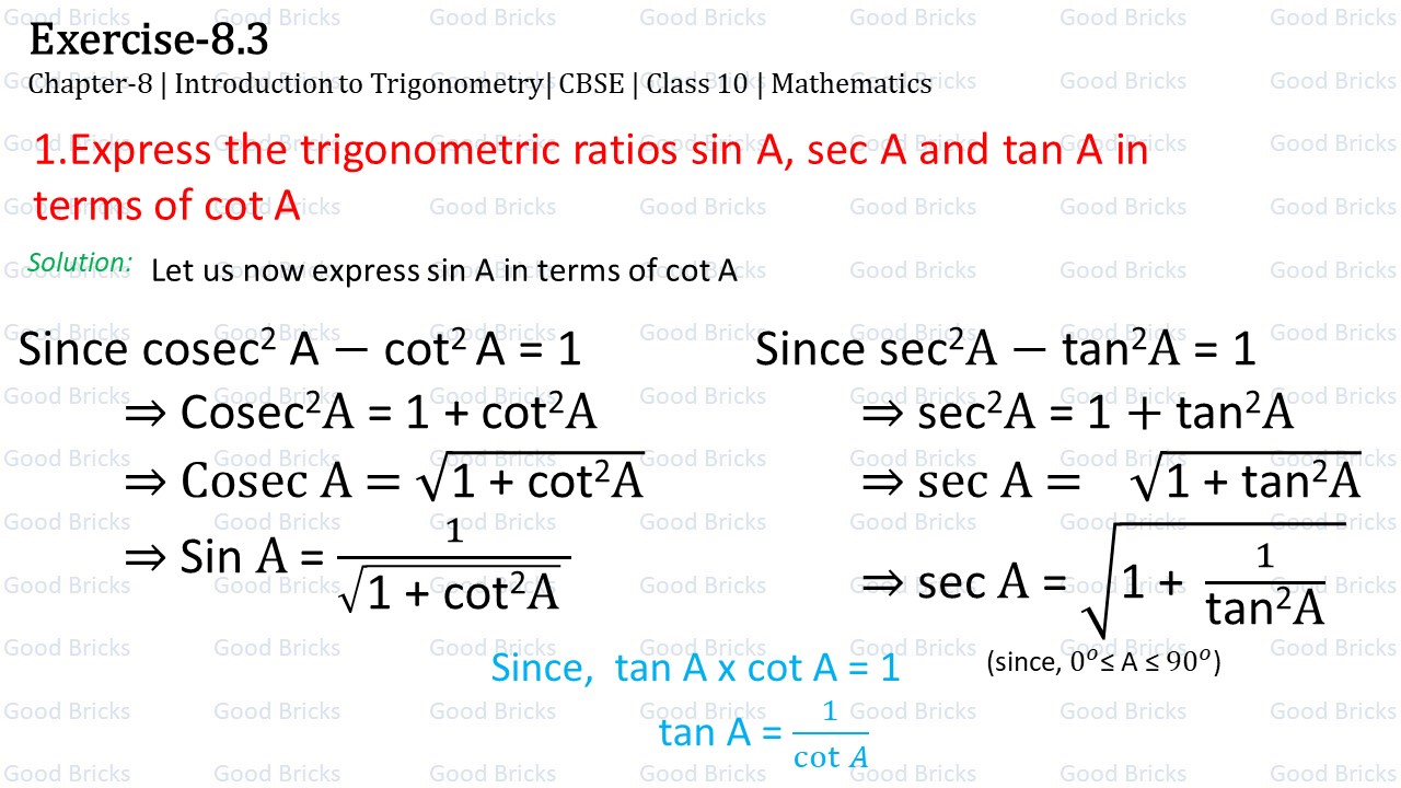Chapter-8-Introduction to Trigonometry-exercise8.3-1